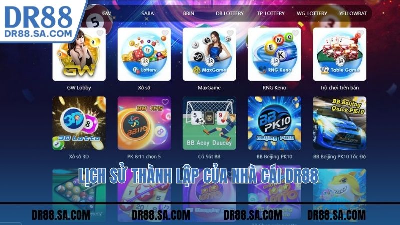 Lịch sử thành lập của nhà cái DR88
